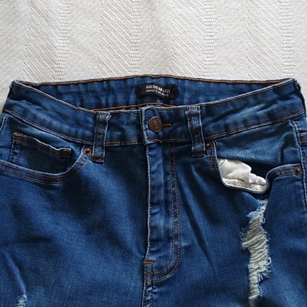 Blue high rise skinny jeans, Women's size 3
